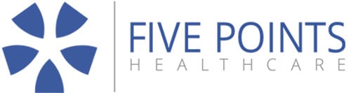 A logo of five points health care