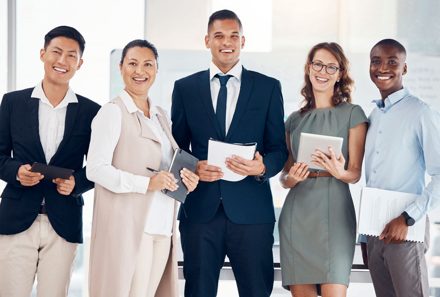 A group of people standing next to each other.